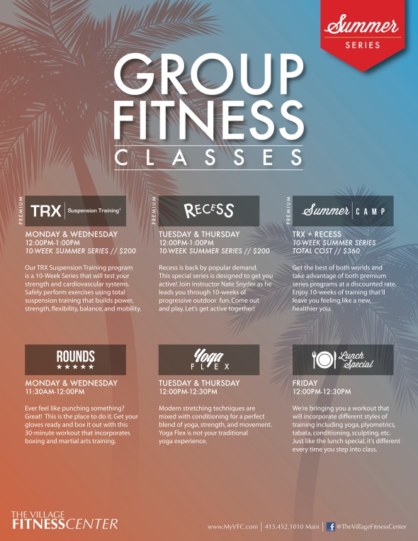 Summer Group Fitness Classes are here!